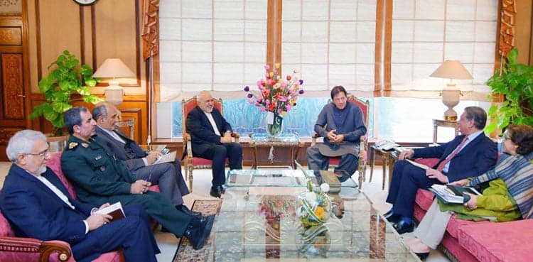 Iran's FM Javad Zarif calls on PM Imran