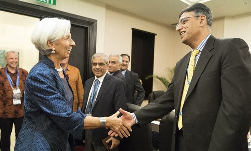 Asad Umer meets IMF Chief, formally requests provision of loans