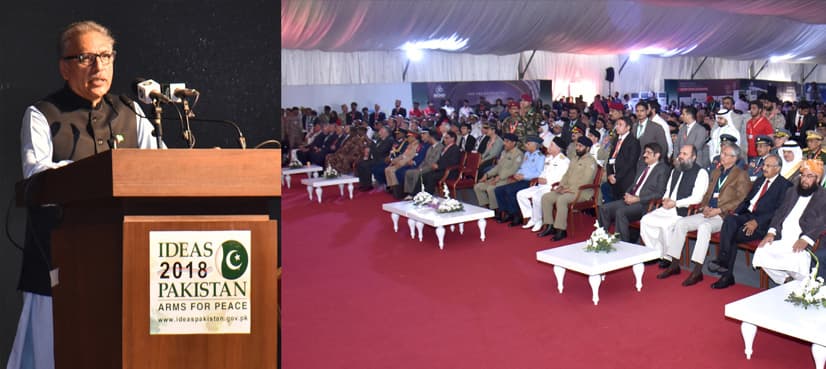 Our peace efforts should not be mistaken as weakness, President Alvi opens IDEAS'18