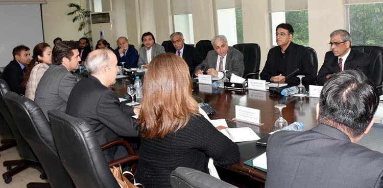 IMF delegation shares initial assessment on economy with Asad Umar  