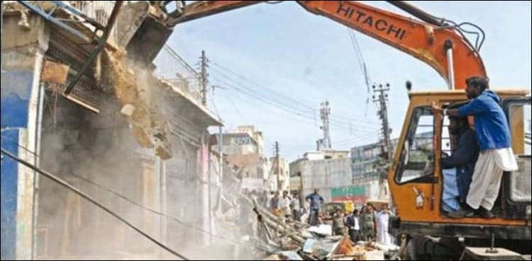 Anti-encroachment drive launched in Karachi's Gulshan-e-Iqbal