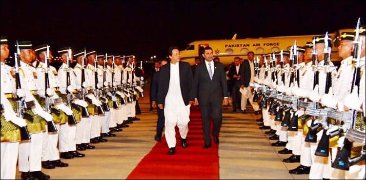 PM Khan arrives in Malaysia on two-day official visit