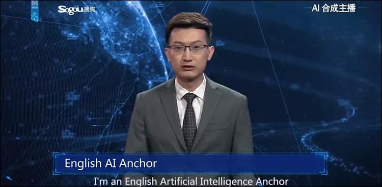 And now for something completely different: Chinese robot news readers
