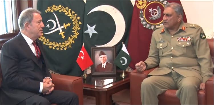 Turkish defence minister calls on Gen Bajwa