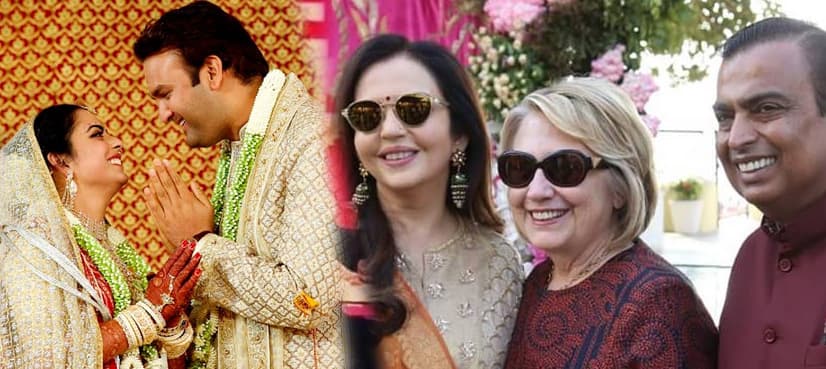 Hillary Clinton joins Bollywood stars as super-rich Indians wed