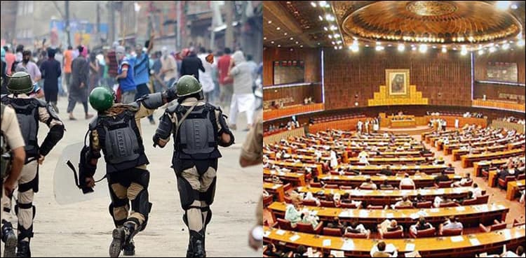 National assembly unanimously condemns Indian atrocities in IoK