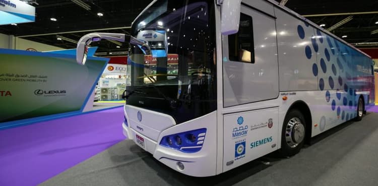 Abu Dhabi's green energy firm launches region's first all-electric bus