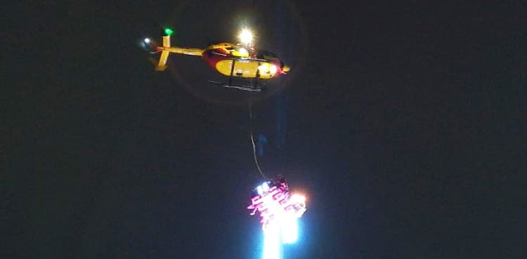 Revellers spend New Year stuck 50 metres up at funfair