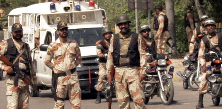 Rangers arrest five suspects including 'MQM-L target killer' in Karachi