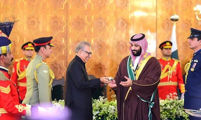 Saudi crown prince conferred with Pakistan's highest civilian award