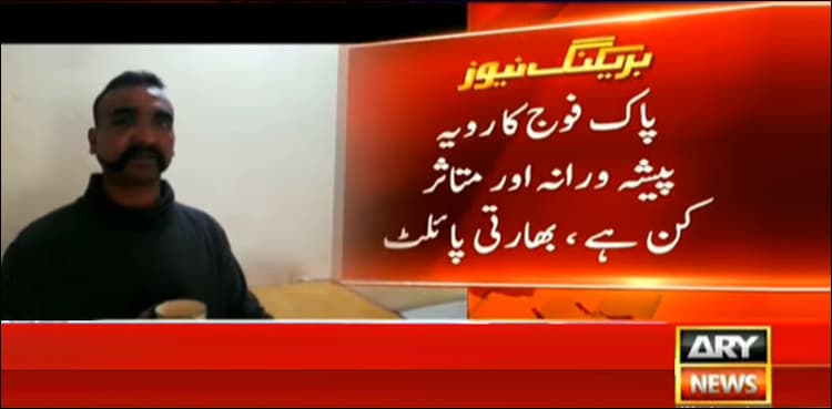 Detained Indian pilot thanks Pakistan Army for dignified treatment