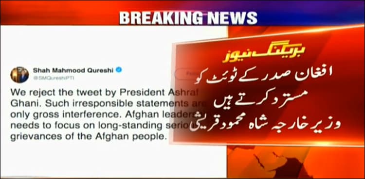 Qureshi rejects Afghan President's statement about Pakistan as 'gross interference'