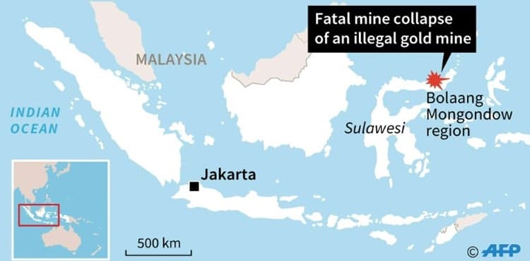 Dozens buried in Indonesia gold mine collapse