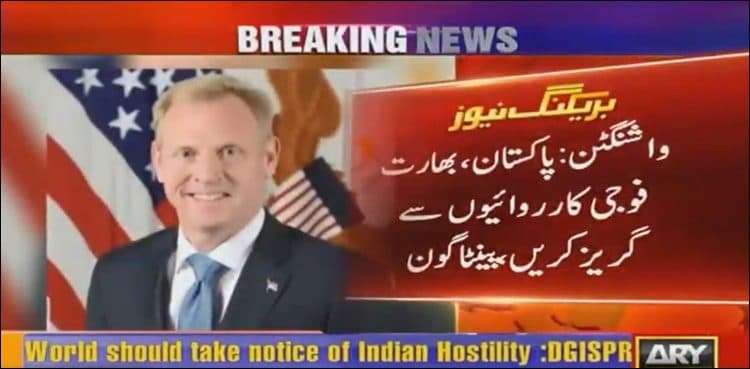 U.S. acting Pentagon chief focused on de-escalating India-Pakistan tensions