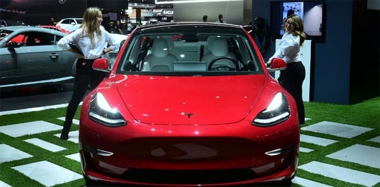 Tesla's electric car ready to order, online