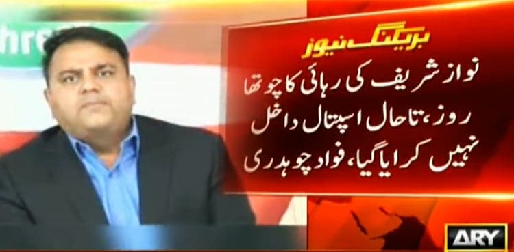 Are you waiting for last week of bail to fall ill, Fawad asks Nawaz Sharif