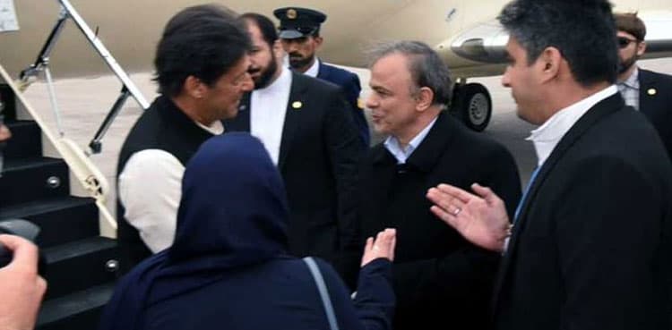 PM Khan reaches Mashhad for brief stop-over before leaving to Tehran