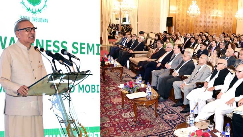 President Alvi launches federal ombudsman mobile app