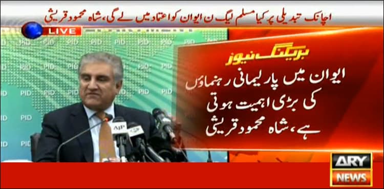 Sudden reshuffling of PAC leadership to impact parliamentary proceedings: Shah Mahmood Qureshi