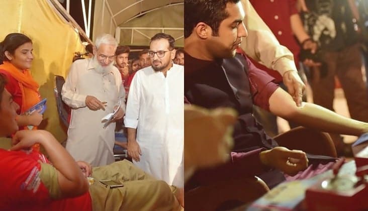 Team Sar-e-Aam donates blood in ARY Digital Network blood camp