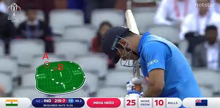 No, Dhoni was not dismissed on an illegal delivery during semi final against New Zealand
