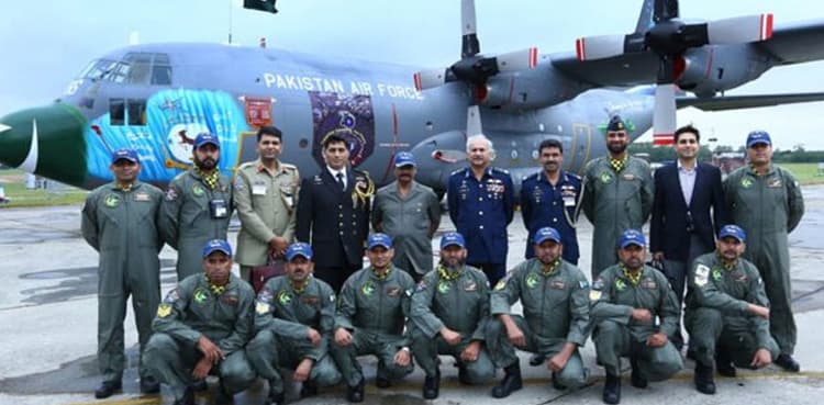 Air chief witnesses static display of PAF Hercules at International Air Tattoo show  