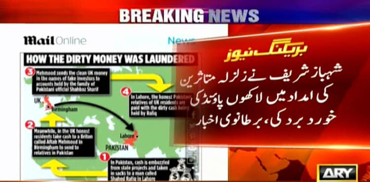 British paper reveals money laundering  of millions of pounds aid to Shehbaz govt in Punjab