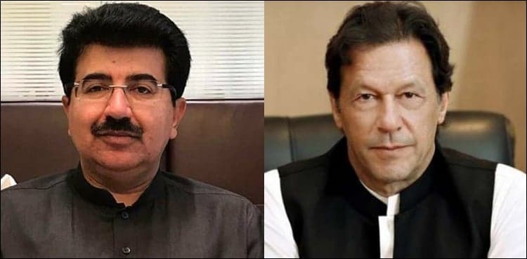 Senate Chairman Sadiq Sanjrani thanks PM Imran Khan after victory