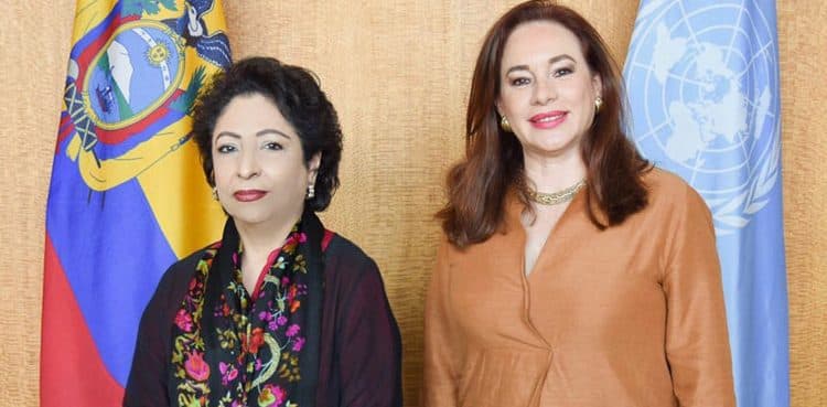 Maleeha Lodhi briefs UNGA president about IoK's situation
