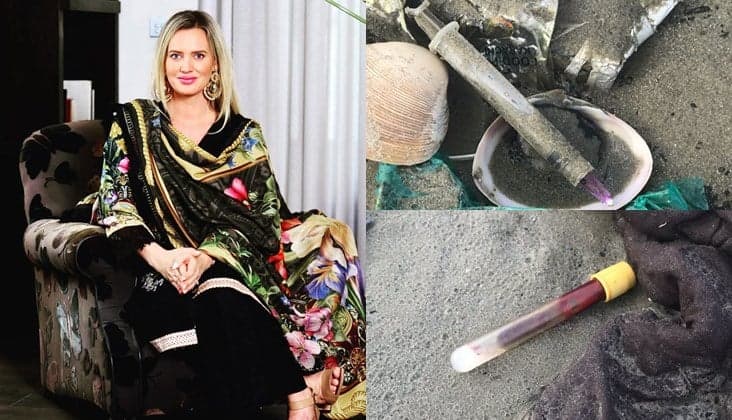 Shaniera Akram brings attention to 'medical waste' on Karachi beach