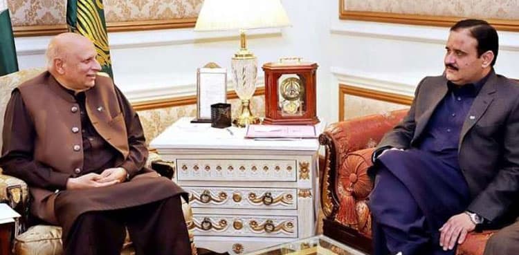 Punjab Chief Minister Buzdar Calls On Governor Sarwar
