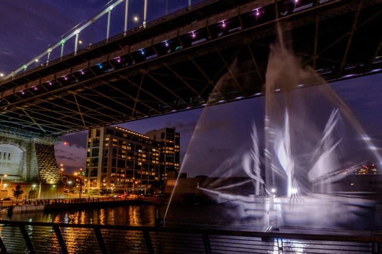 'Ghost Ship' on display in Philadelphia river