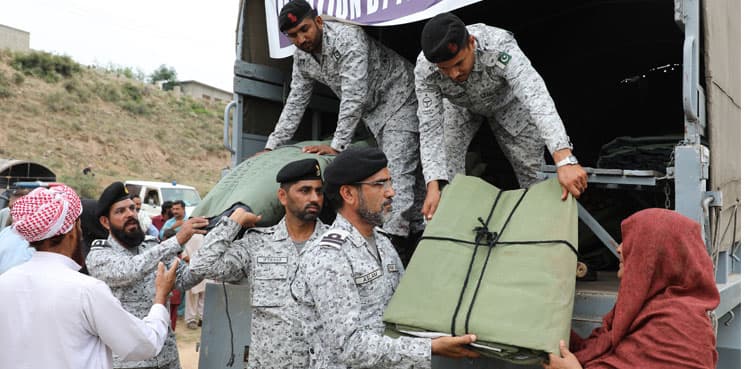 Pakistan Navy distributes relief goods among quake affectees in AJK
