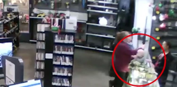 WATCH: Store manager saves baby from dangerous fall