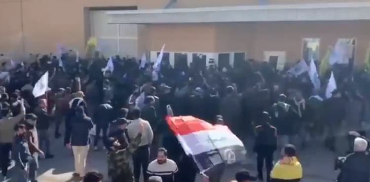 Angry Iraq protesters attack US embassy over strikes