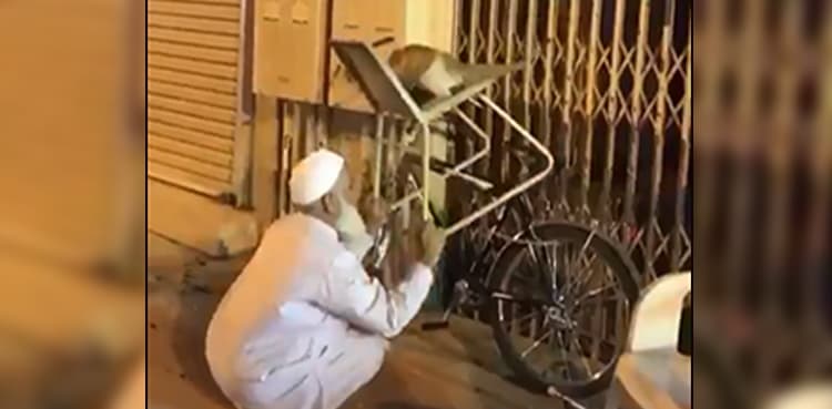 Video showing elderly man's act of kindness towards cat goes viral  