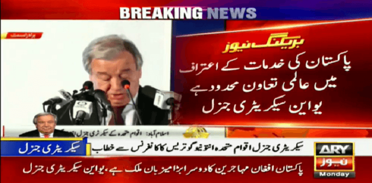 Antonio Guterres says UN supports return of Afghan refugees