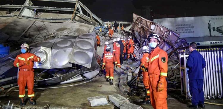 China quarantine hotel collapse kills 10