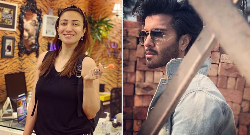Feroze Khan, Anoushey Ashraf are distributing ration bags to underprivileged