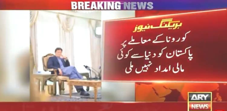 Pakistan got no aid from international community for fight against virus: PM