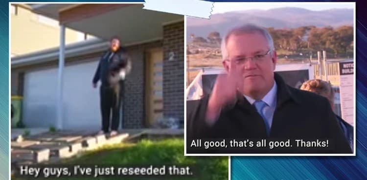 Man interrupts Australian PM's press conference asking reporters to get off his lawn