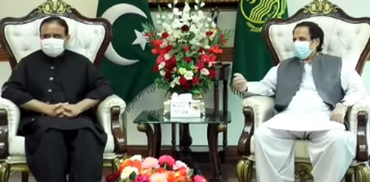 Pervaiz Elahi meets Punjab CM Usman Buzdar