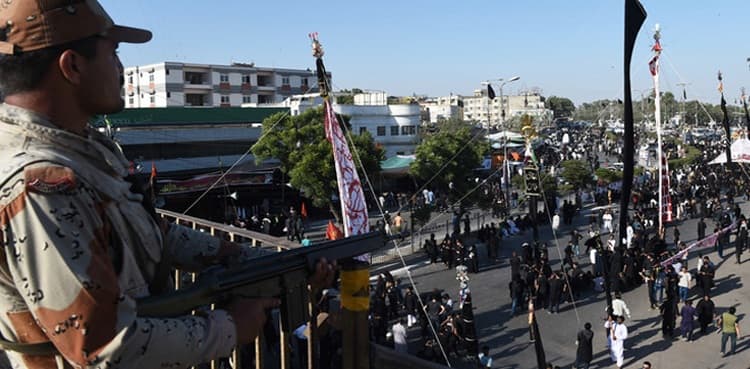 Foolproof security measures adopted for mourning processions in Karachi