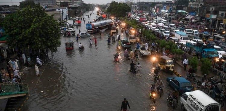 Residents in Surjani Town remain stranded inside their homes due to flood-like situation