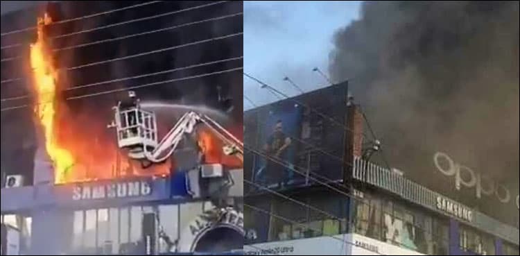 Youngster rescues seven people trapped in Lahore's Hafeez Centre fire