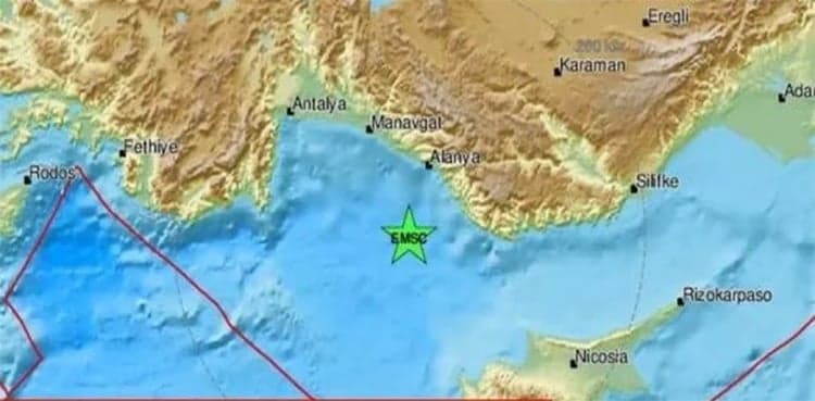 Magnitude 5.5 earthquake strikes off Turkey's Mediterranean coast