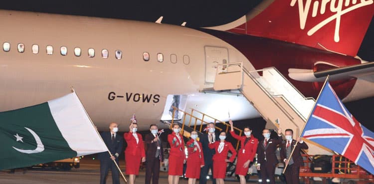 First Virgin Atlantic flight lands at Islamabad airport