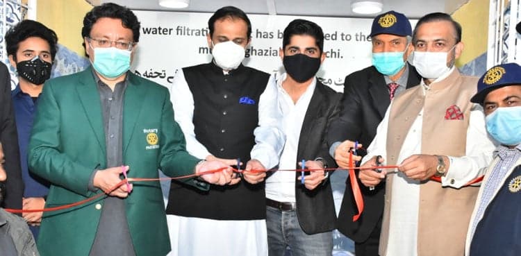 Water filtration plant inaugurated in Karachi's Khadim Solangi Goth
