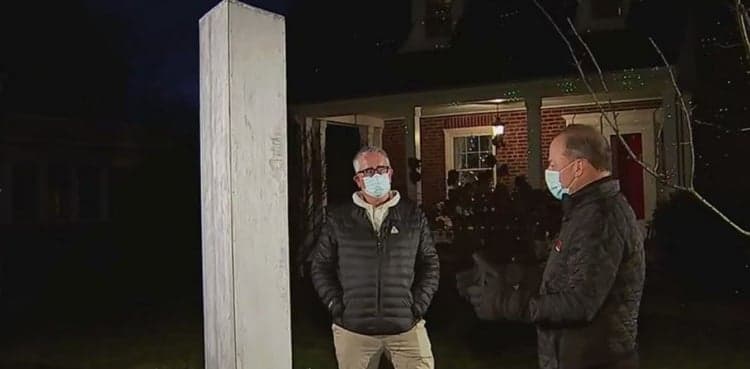 Wooden monolith discovered in man's front yard in Washington DC