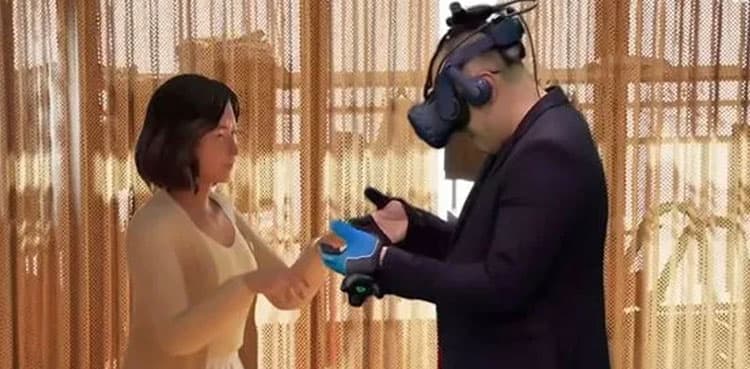 WATCH: Man breaks down as he 'reunites' with late wife through virtual reality